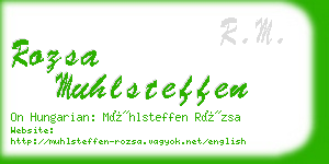 rozsa muhlsteffen business card